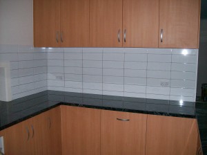 Tiled Splashback in Kitchen